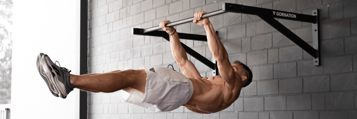 GORNATION athlete performing a front lever on a GORNATION pull up bar