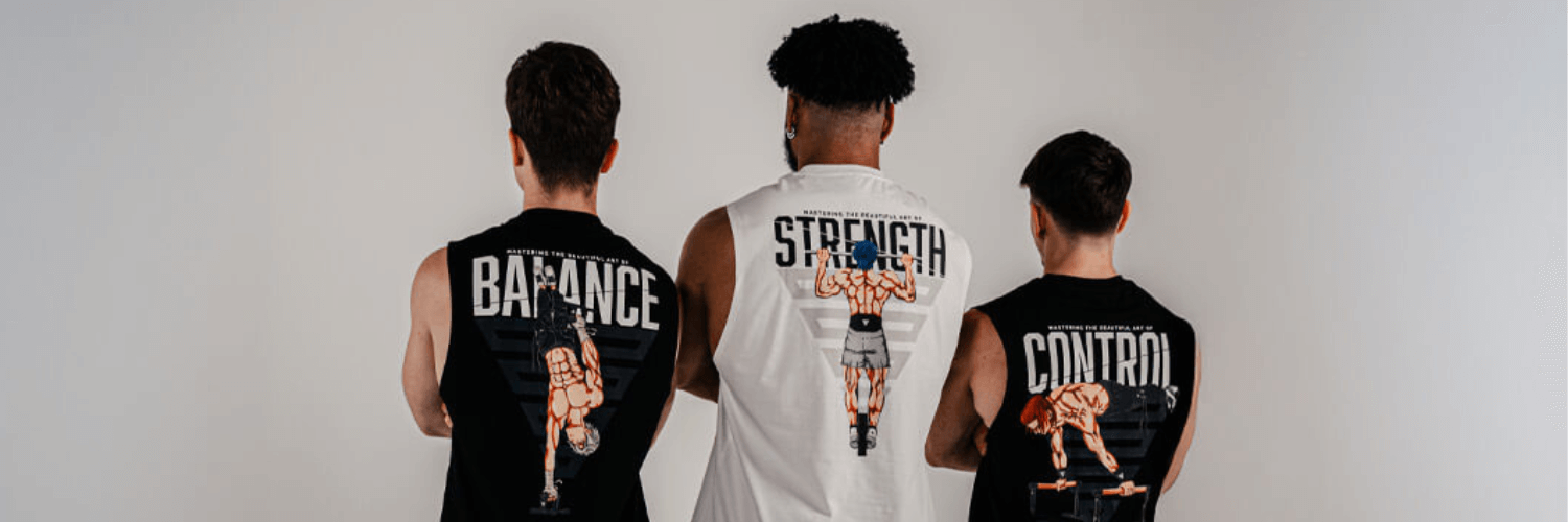 GORNATION athletes posing with new calisthenics anime collection