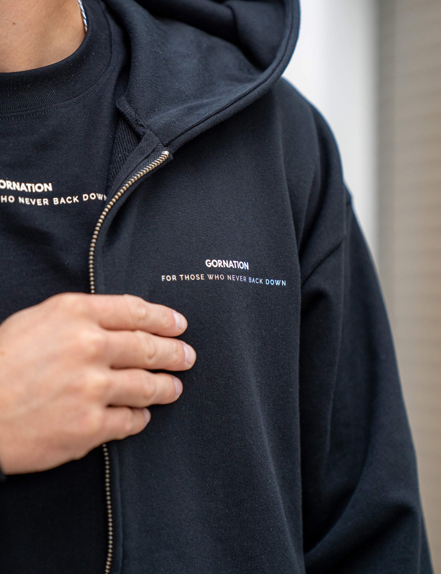 Felpa Oversize con Cerniera Anime Control