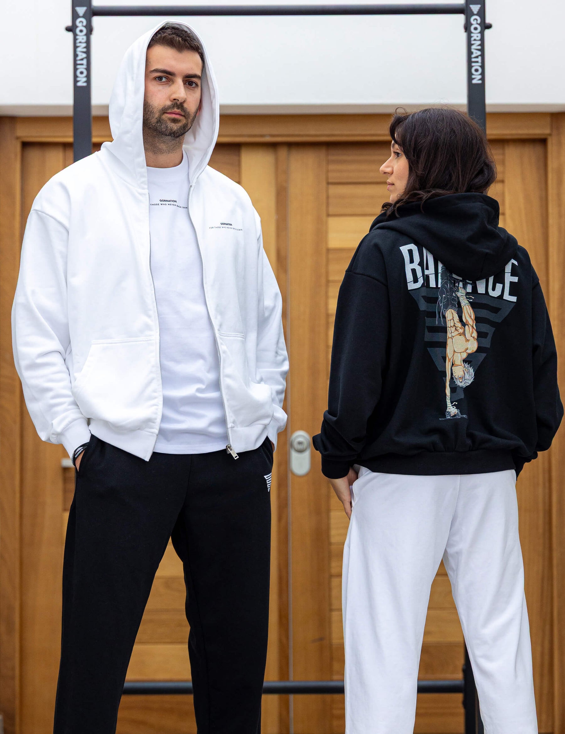 Felpa Oversize con Cerniera Anime Balance