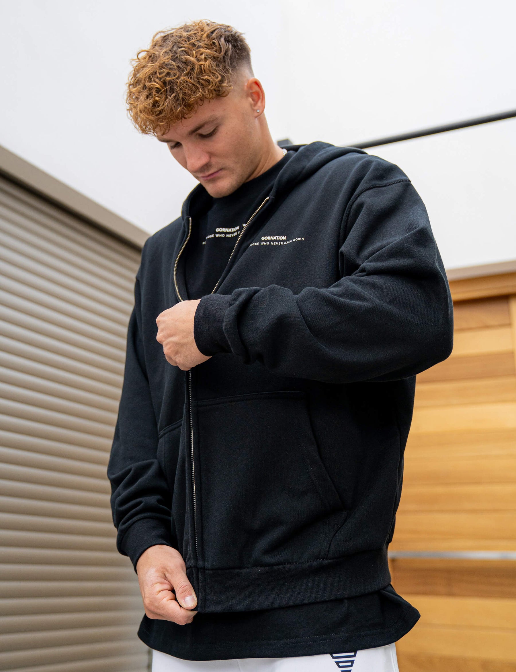 Felpa Oversize con Cerniera Anime Control