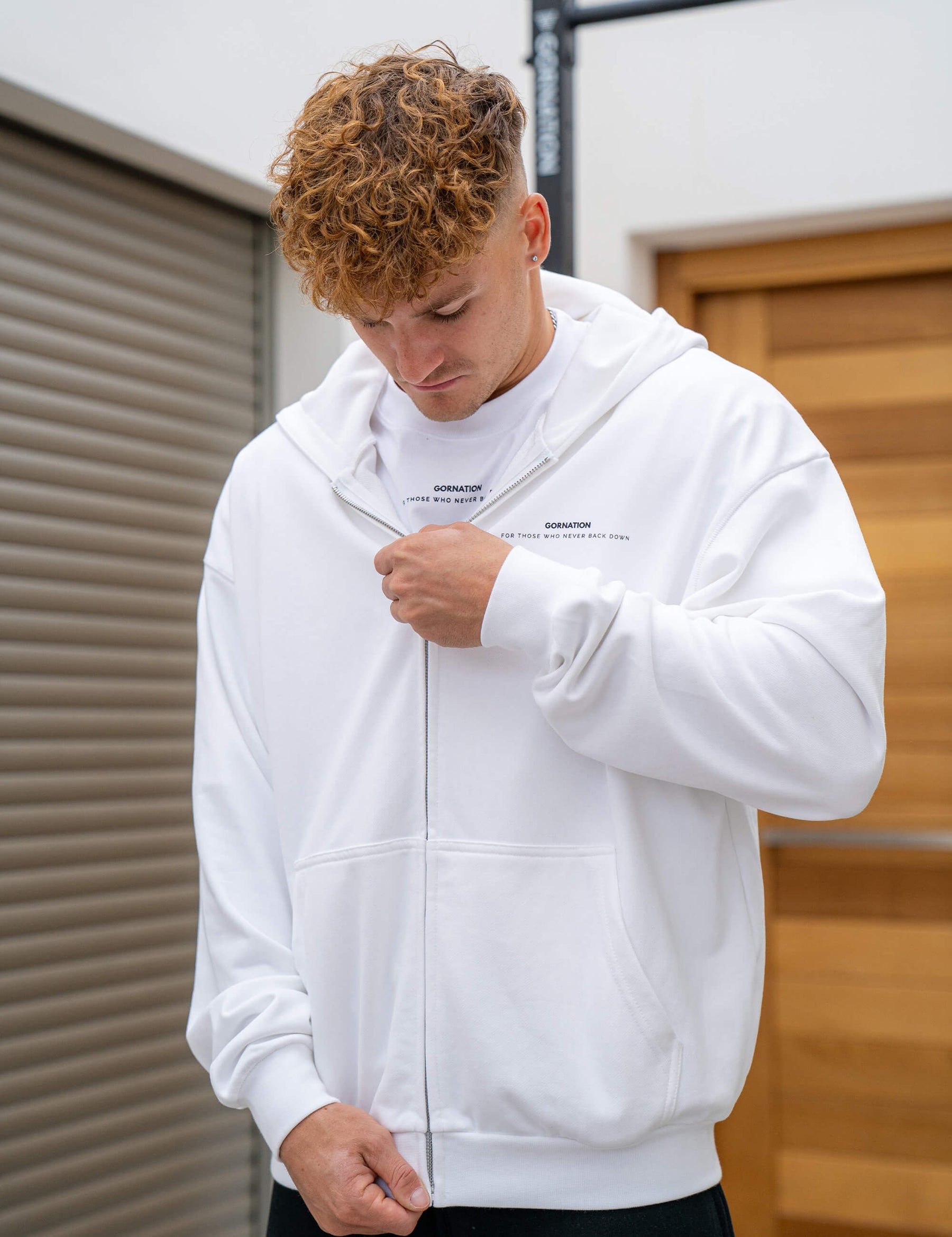 Felpa Oversize con Cerniera Anime Control