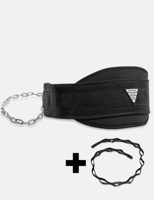 Premium Dip Belt - With Chain + Rope Pro