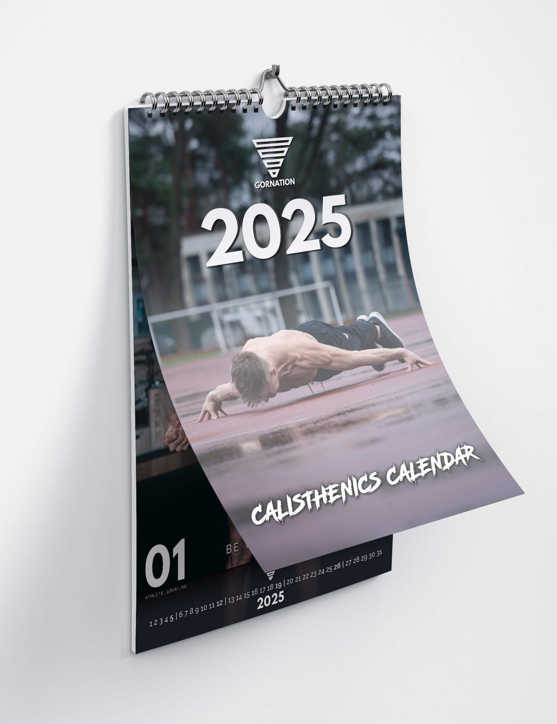 Calendario da parete Calisthenics 2026