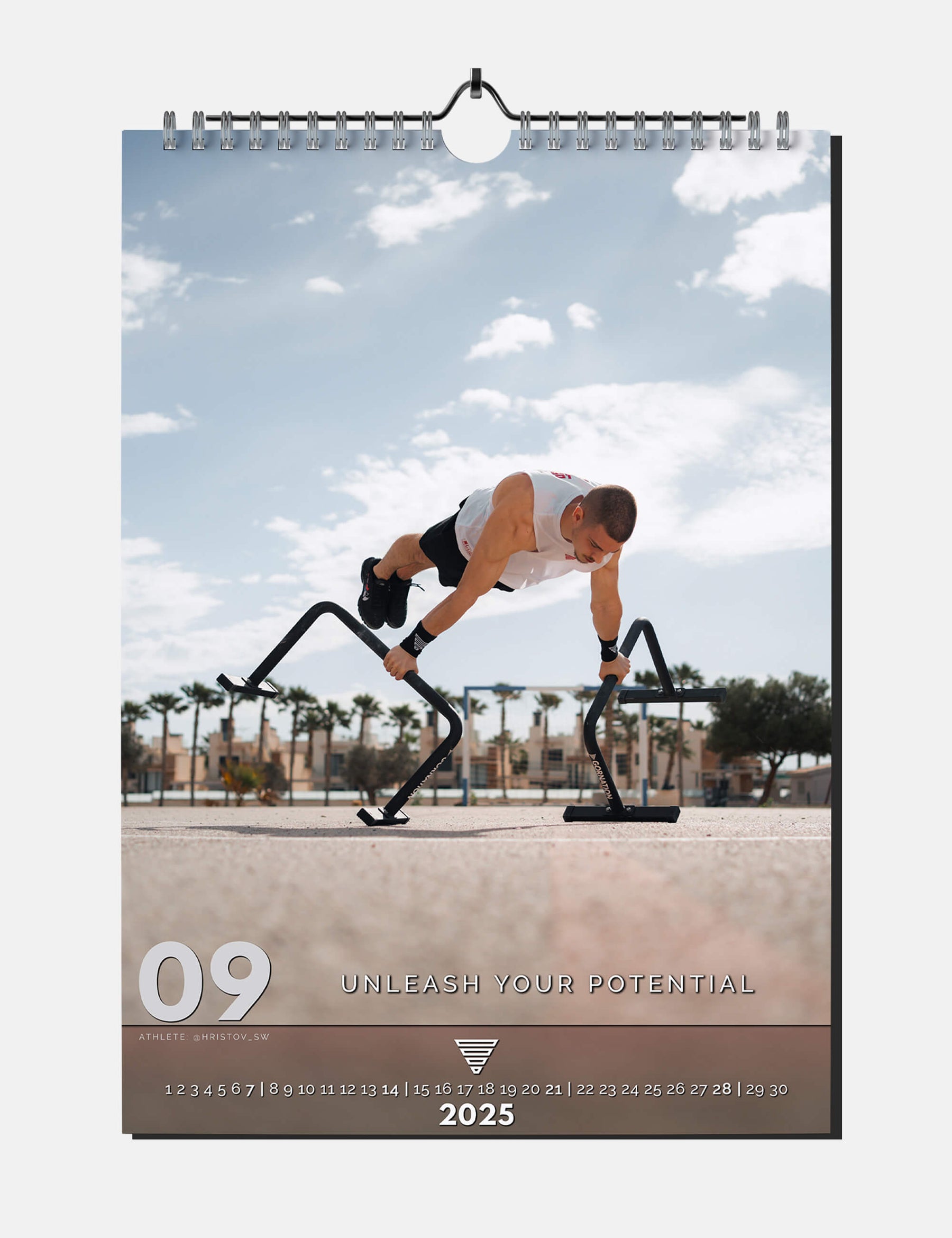 Calendario da parete Calisthenics 2026