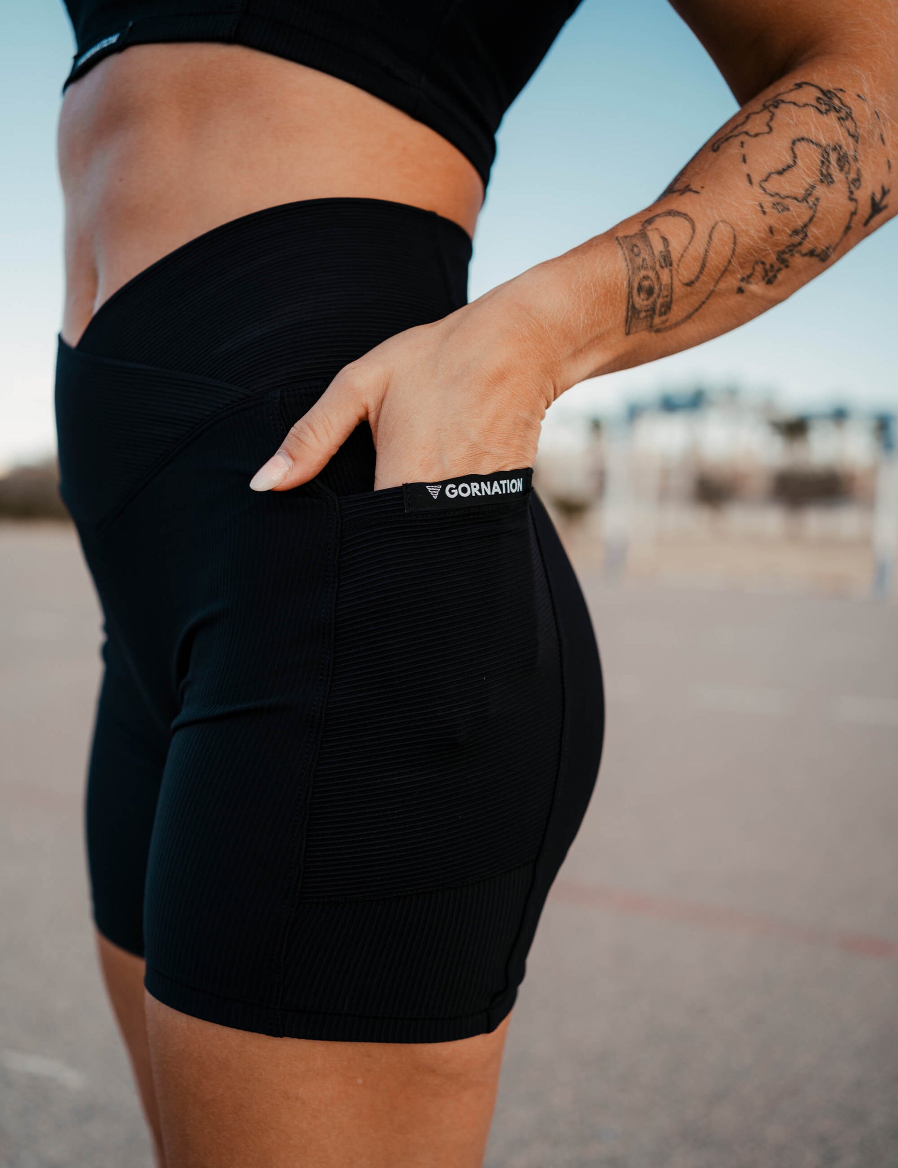 Rib Shorts Damen
