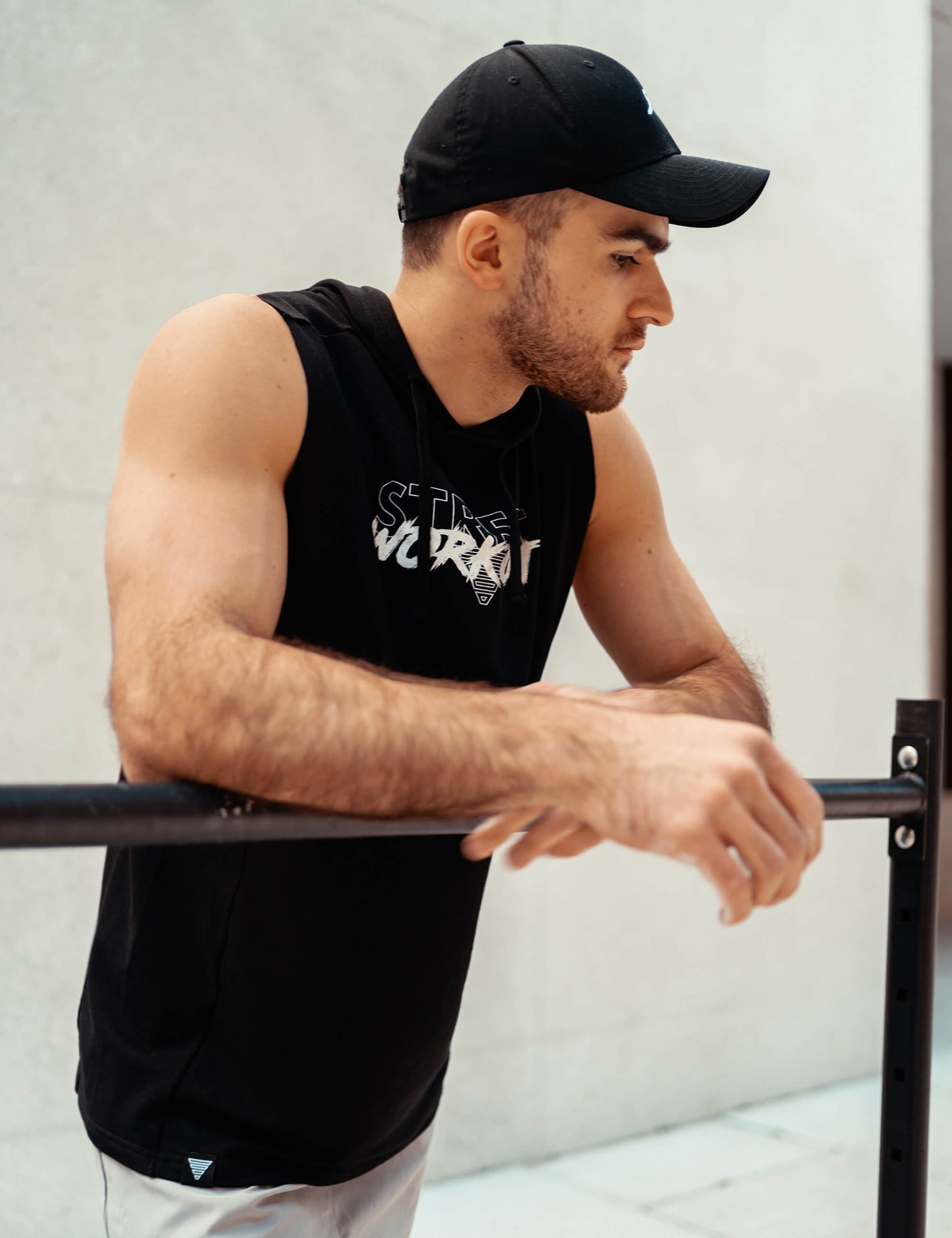 Felpa Senza Maniche Street Workout Uomo