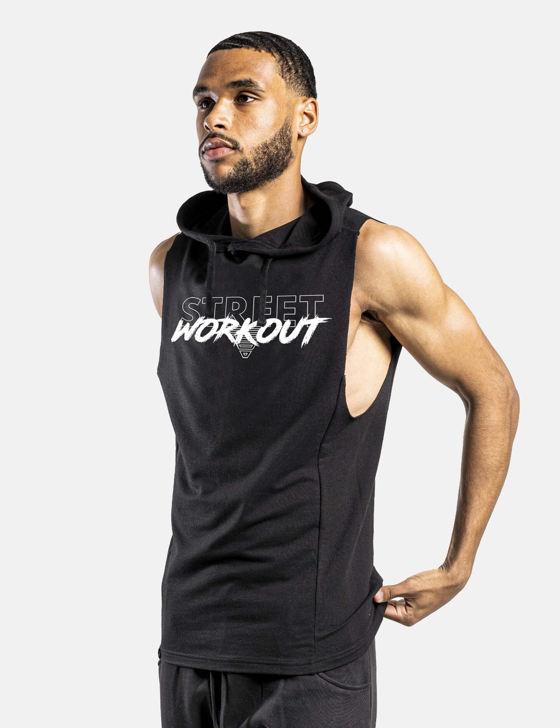 Felpa Senza Maniche Street Workout Uomo