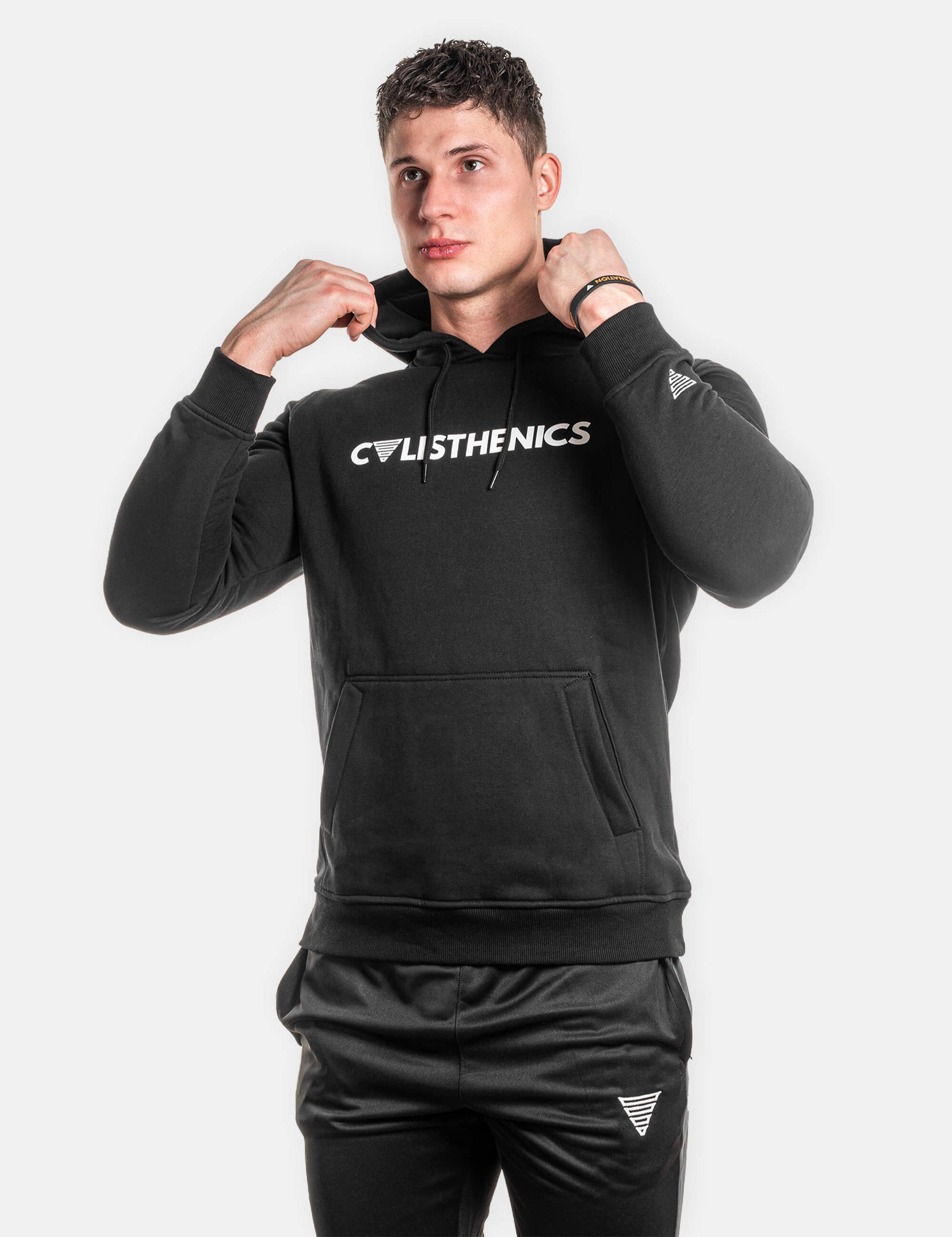Calisthenics Hoodie Men Black Street Workout