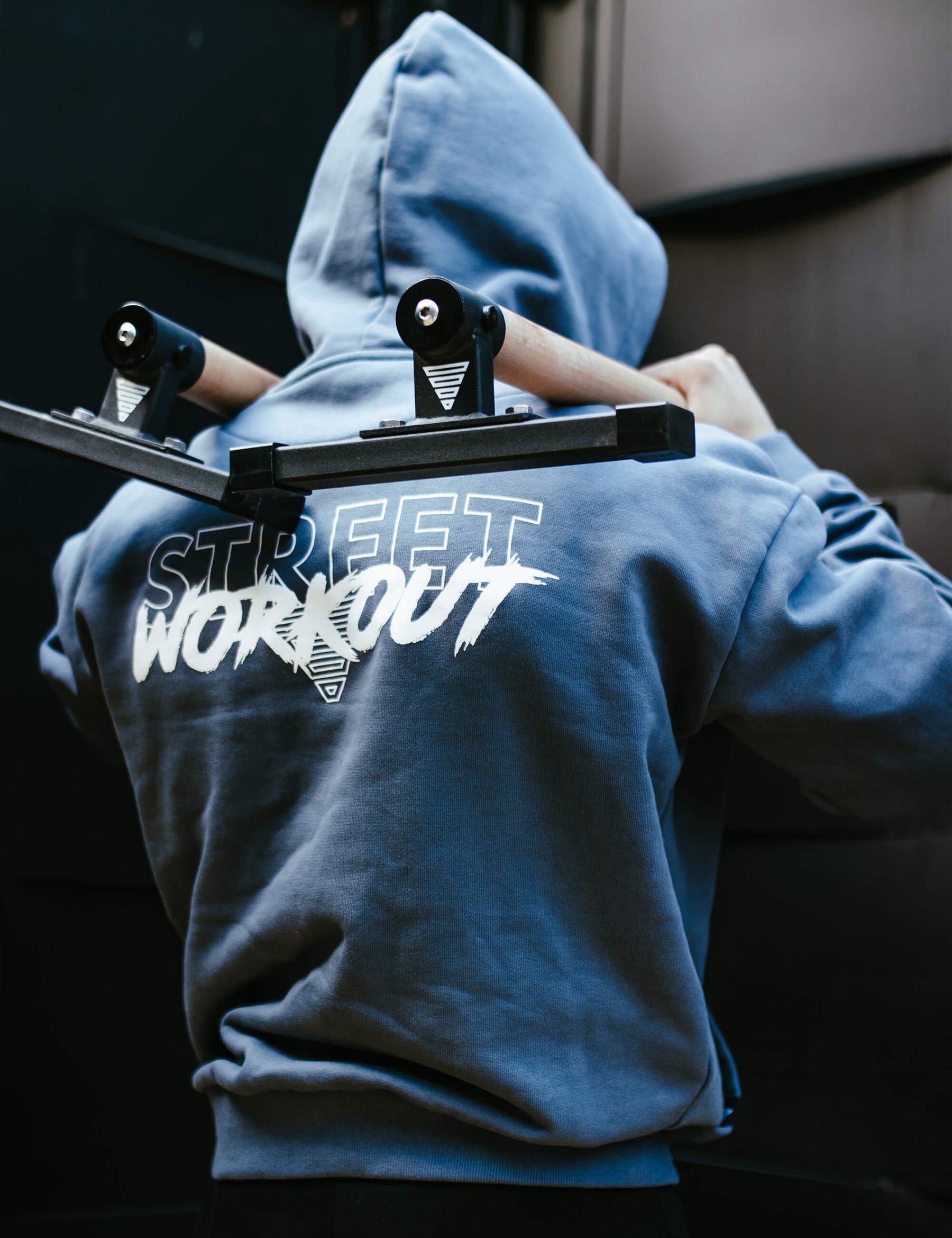 Felpa con Cappucio Oversized Street Workout Uomo