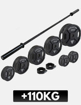 GORNATION barbell with magnetic dumbbell clips and weight plates