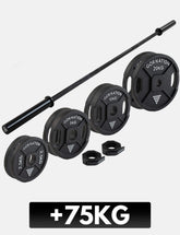 GORNATION barbell with magnetic dumbbell clips and weight plates