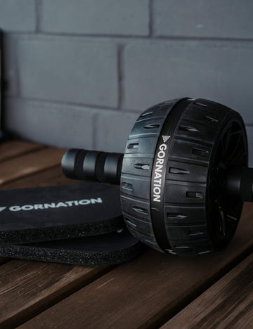 Ruota per addominali bodybuilding AB WHEEL due modalità nera