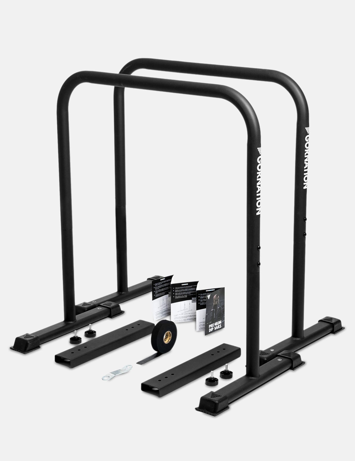 GORNATION Premium Dip Bars, Calisthenics & Fitness Training Equipment met Verstelbare & Anti-Slip Voeten, Ideaal voor Home en Outdoor Workouts