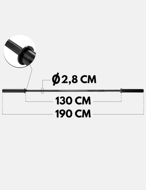 Langhantel mit Verschlüssen