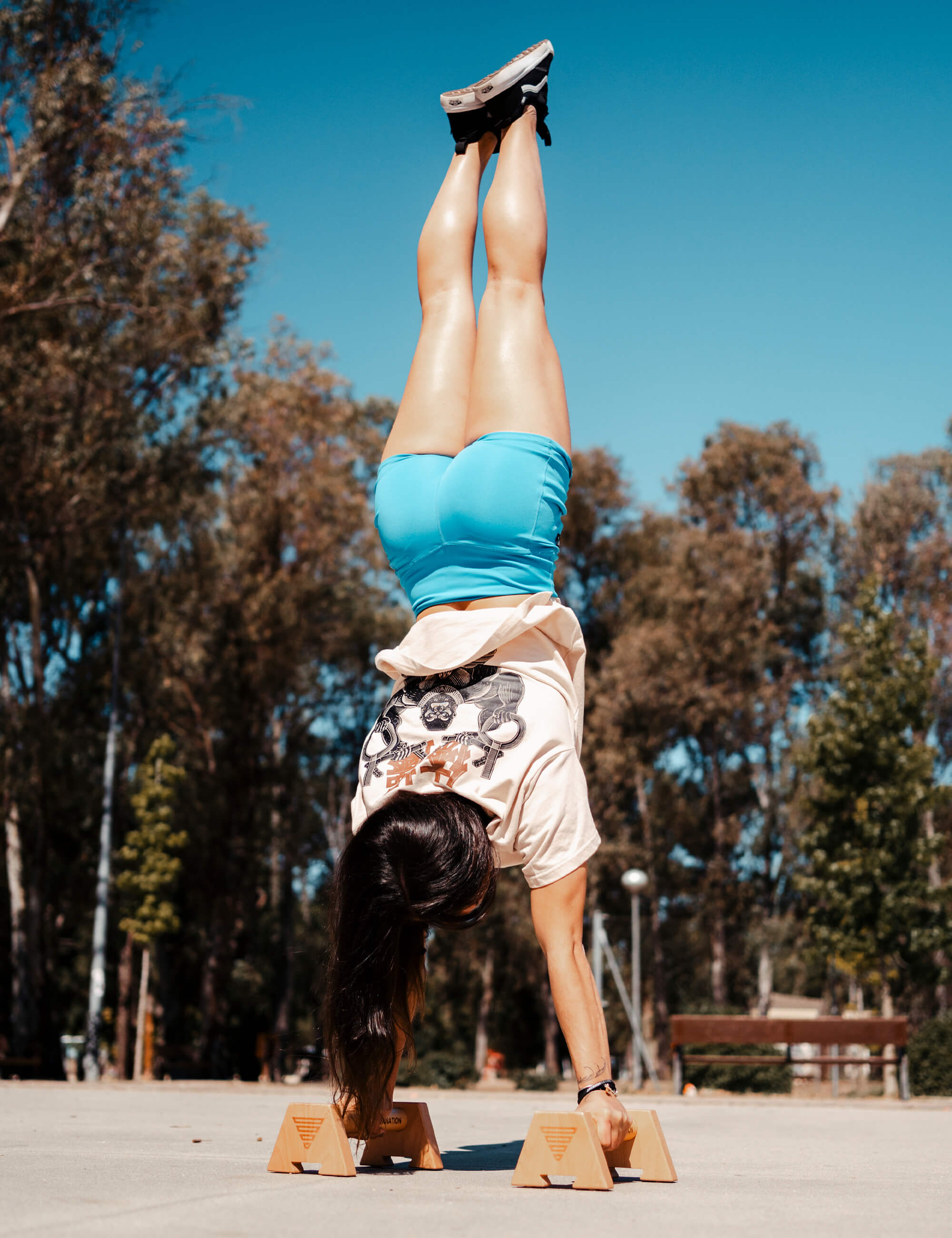 Wooden Parallettes | Calisthenics Mini Bars by GORNATION
