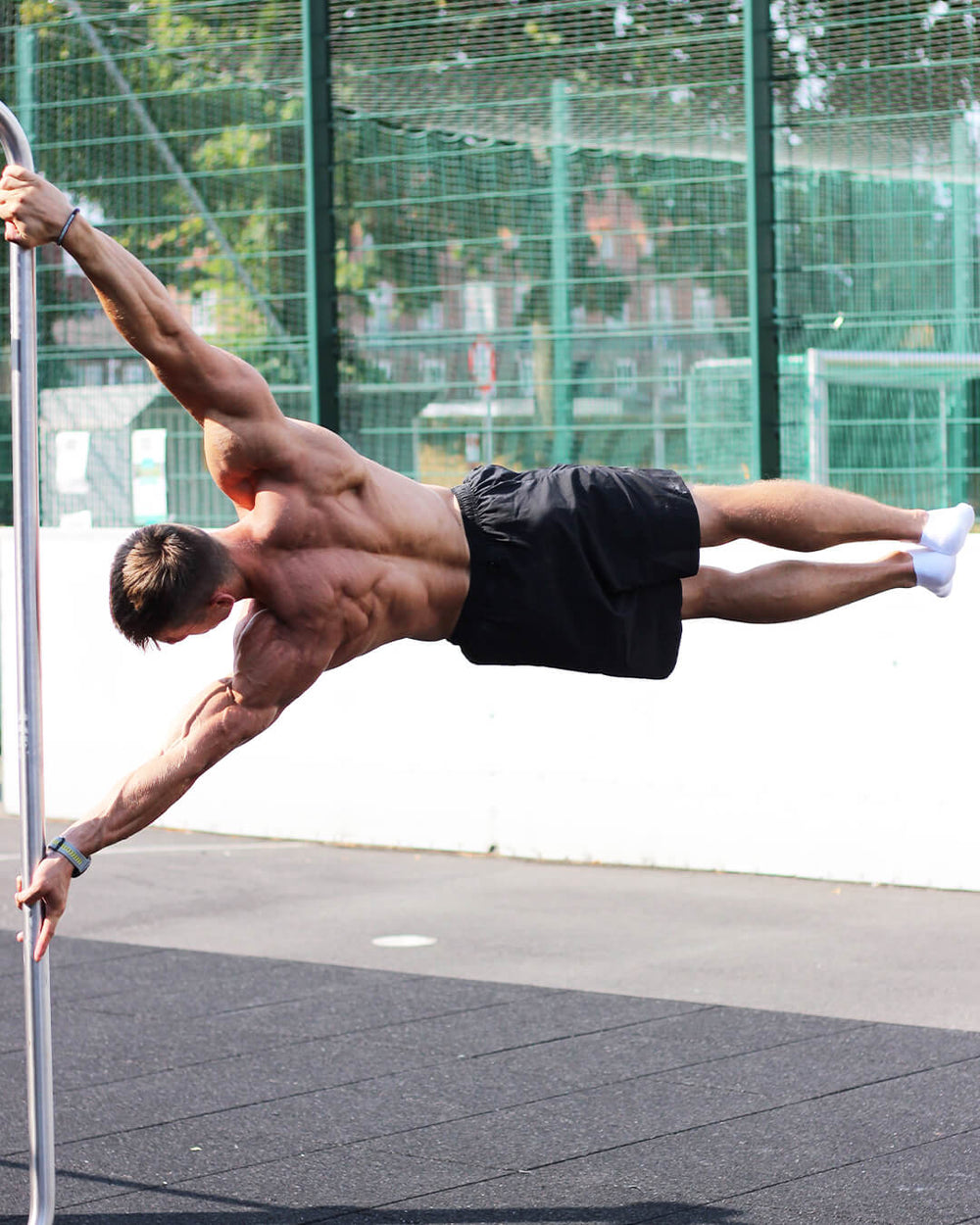 Person doing calisthenics