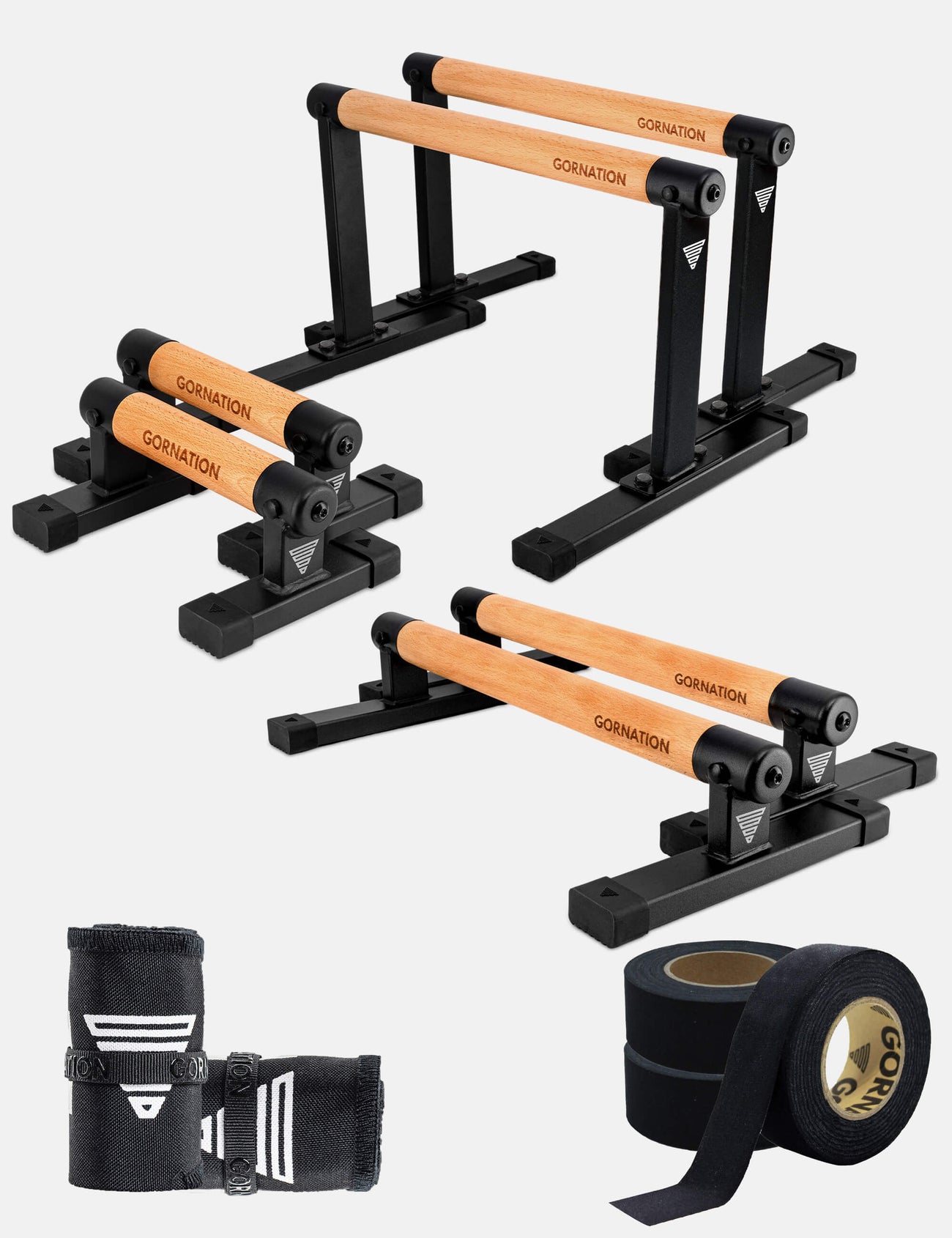 Premium Parallettes Set – 3 Sizes for Calisthenics
