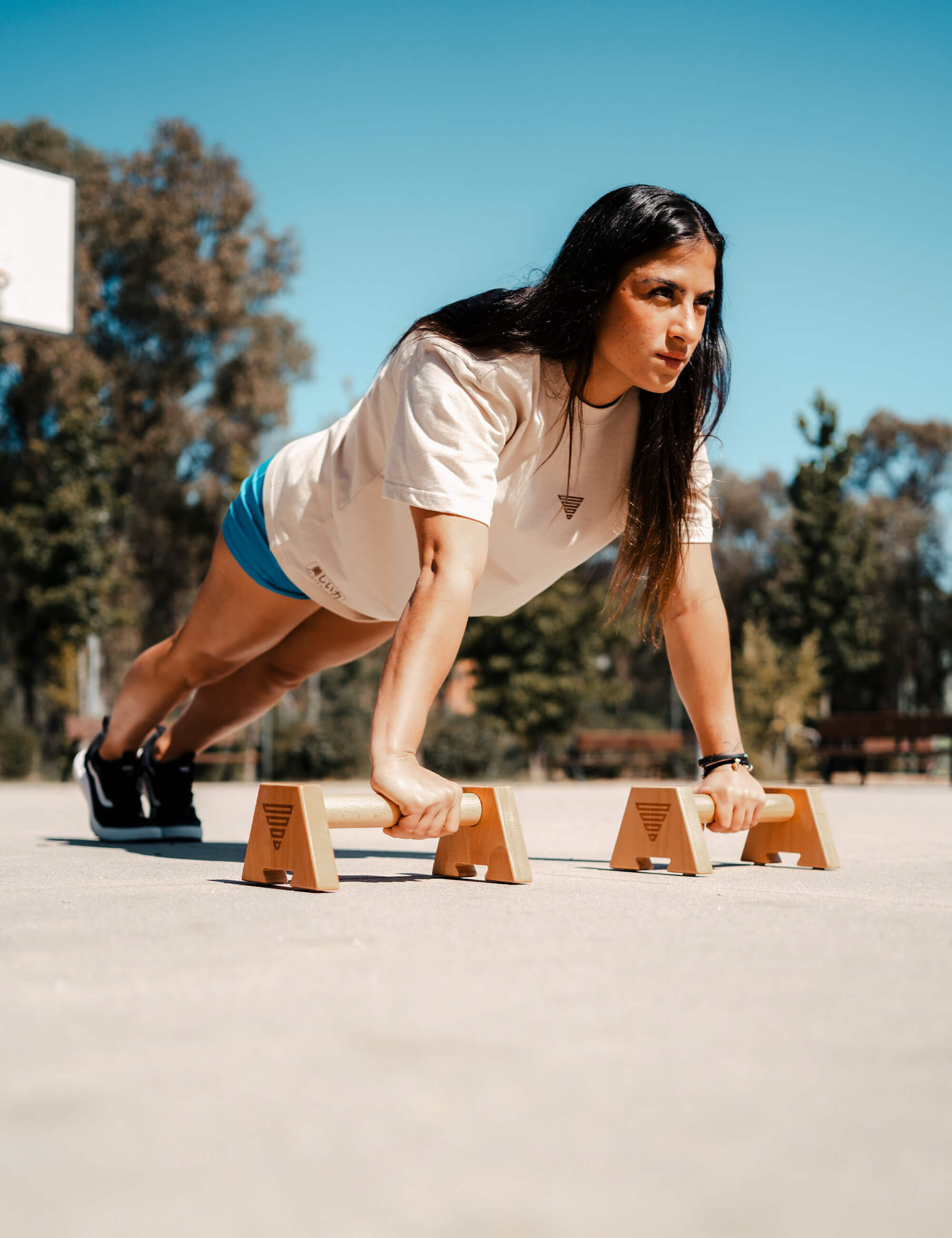 Wooden Parallettes | Calisthenics Mini Bars by GORNATION
