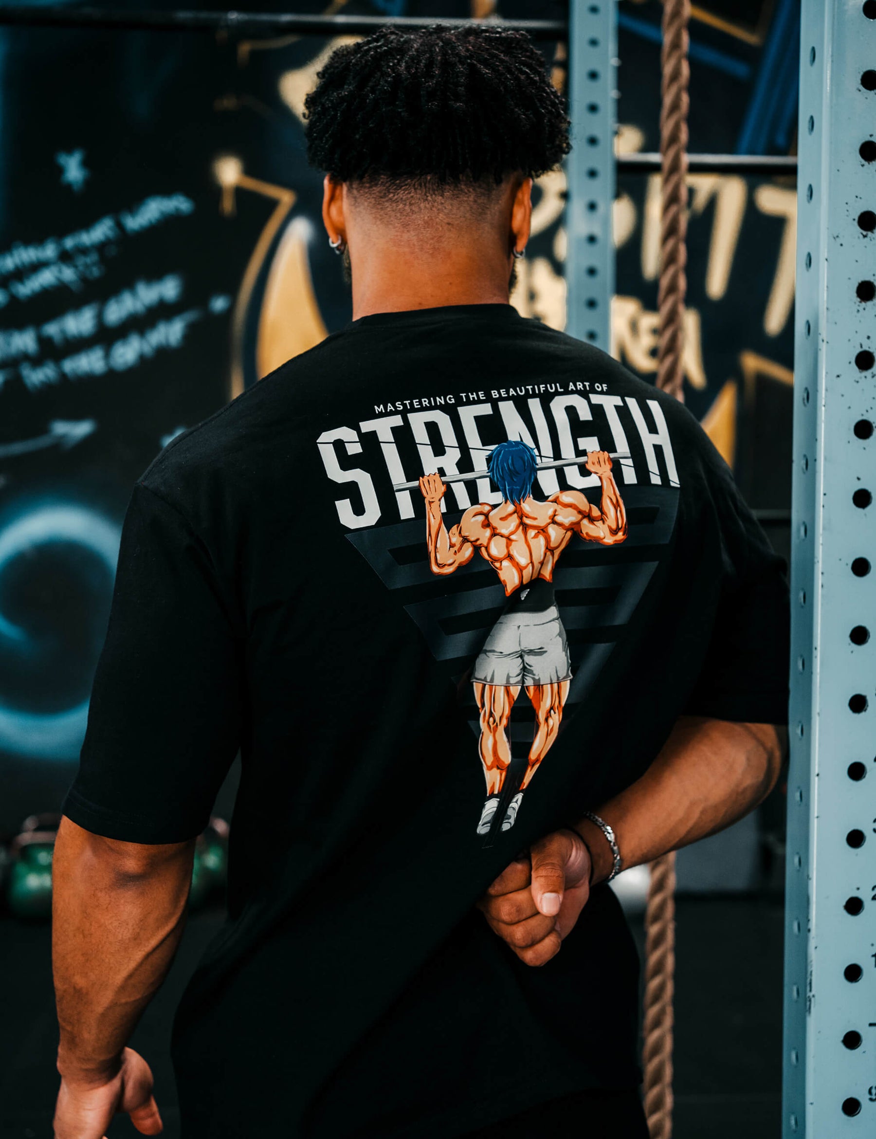T-shirt Oversize Anime Strength Homme