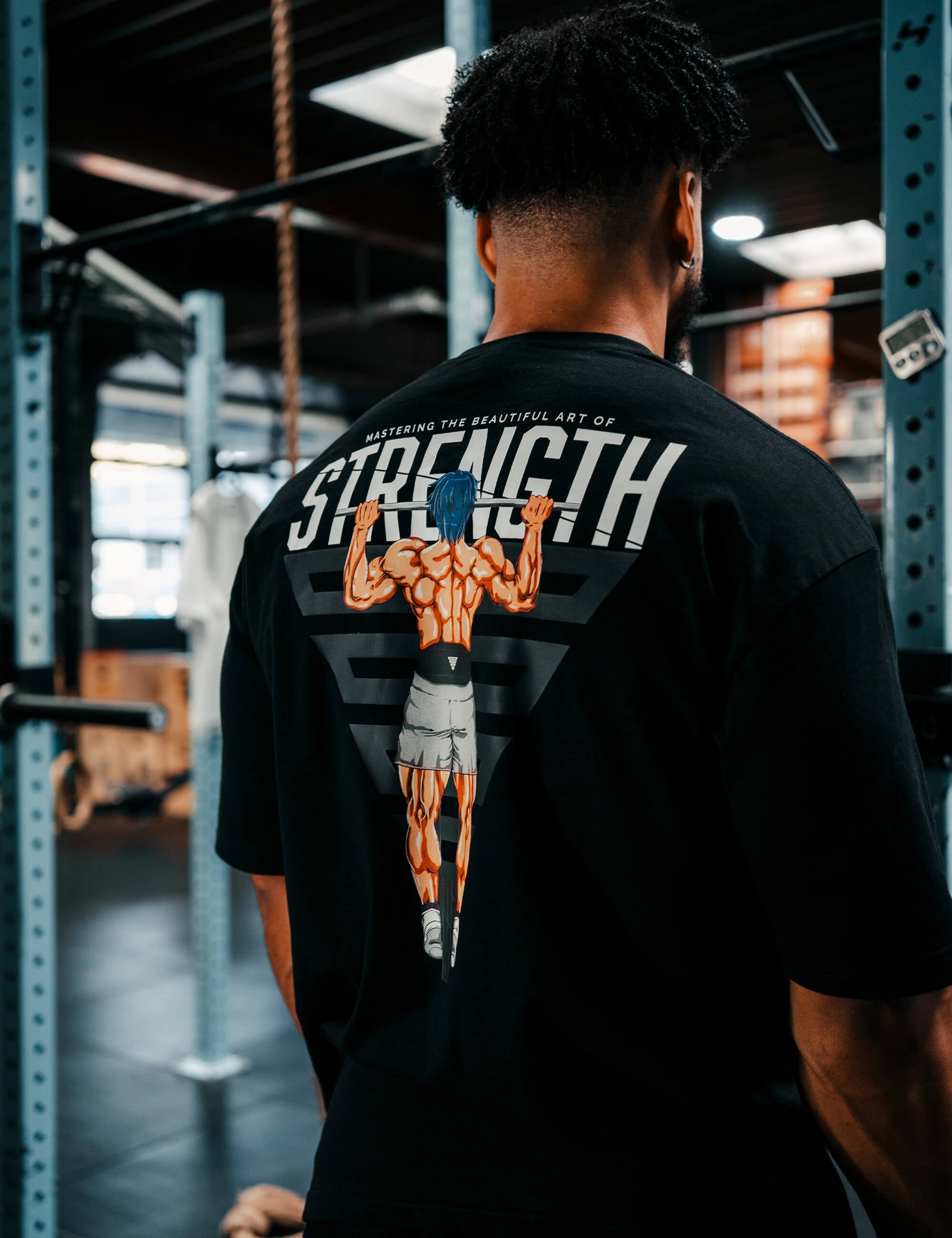 T-shirt Oversize Anime Strength Homme