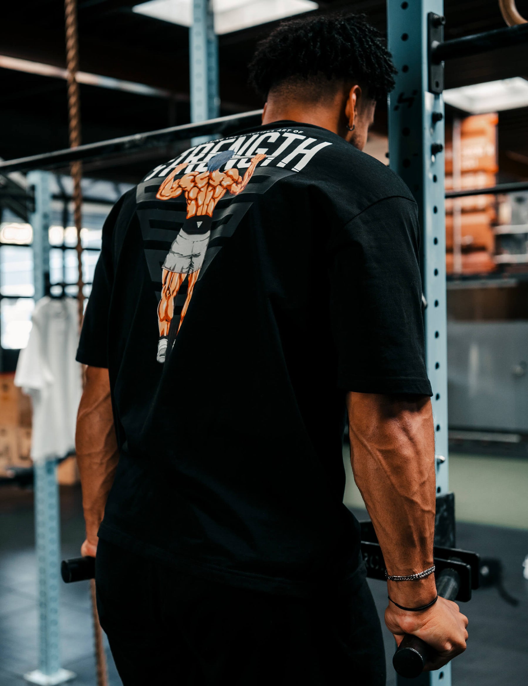 T-shirt Oversize Anime Strength Homme