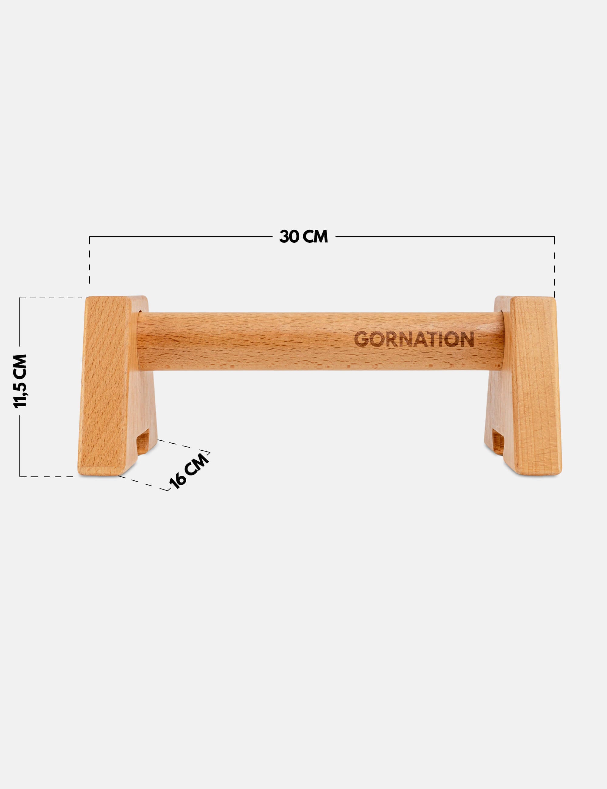 Wooden Parallettes | Calisthenics Mini Bars by GORNATION