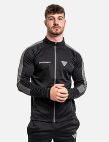 product photo of calisthenics jacket in black/grey front side