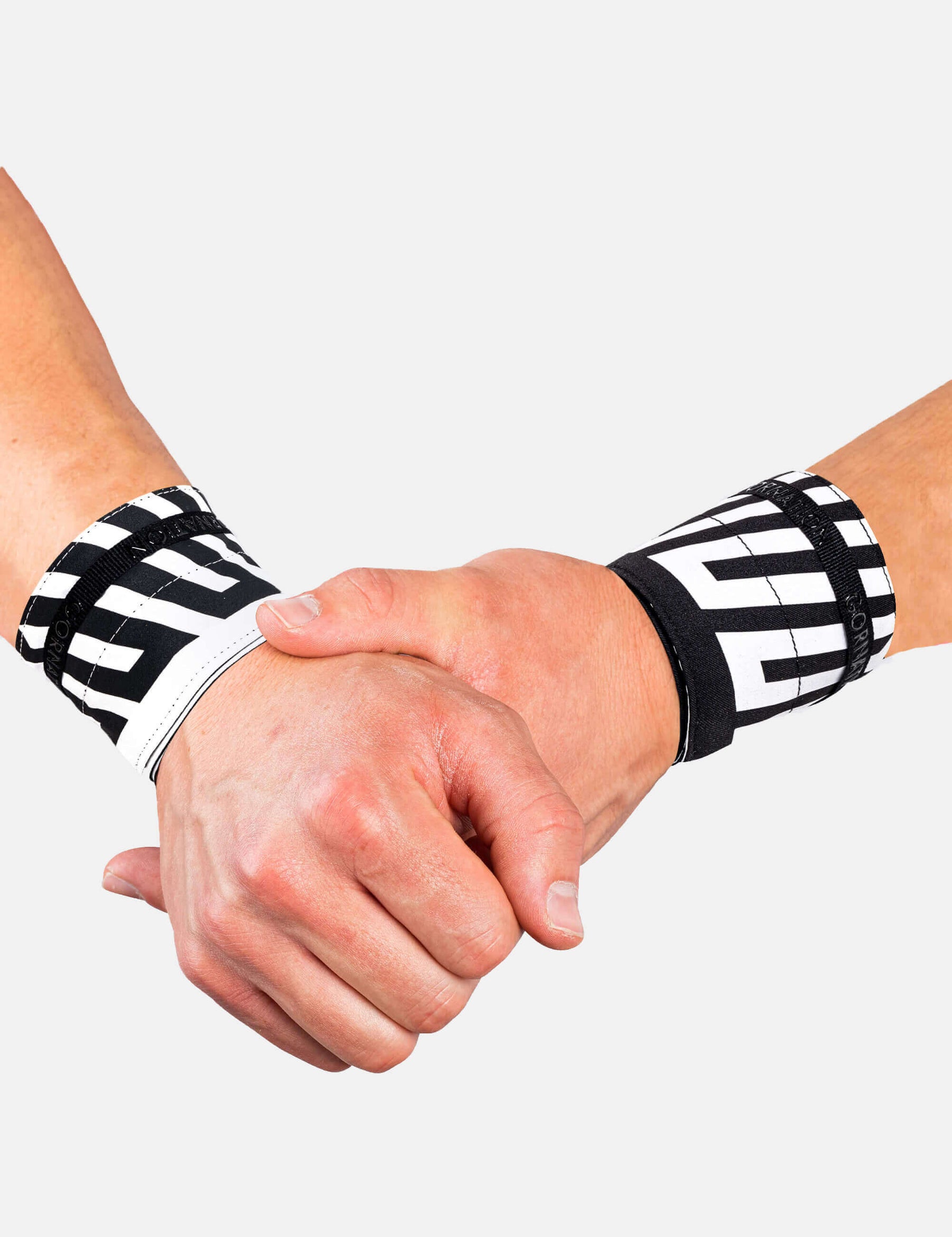 black & white light wrist wraps for calisthenics