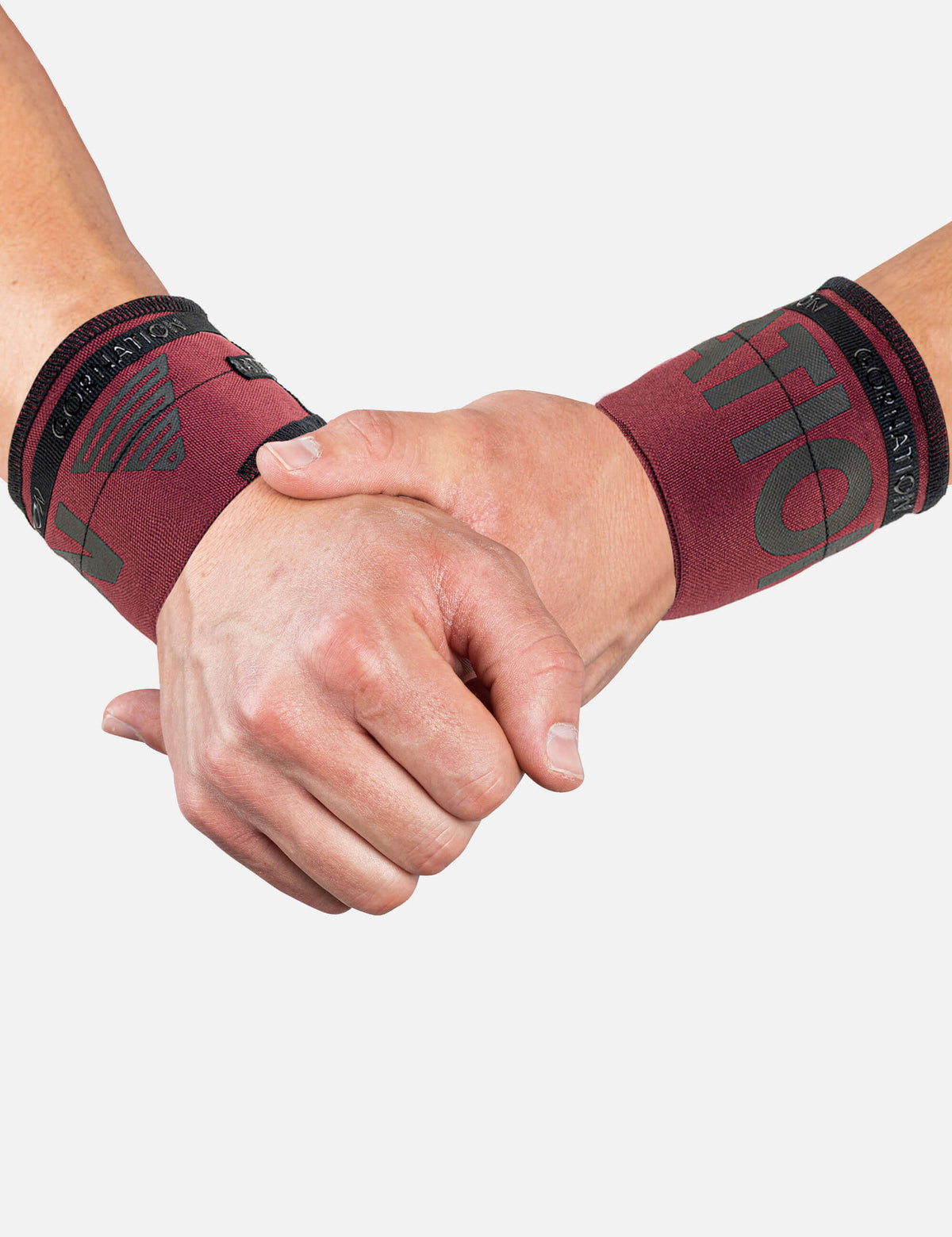 Burgundy Gornation Wrist wraps with tight fit, adjustable wristband for wrist support and injury prevention