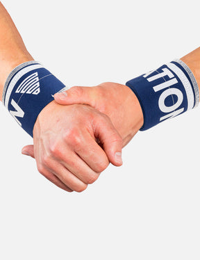 Navy Gornation Wrist wraps with tight fit, adjustable wristband for wrist support and injury prevention