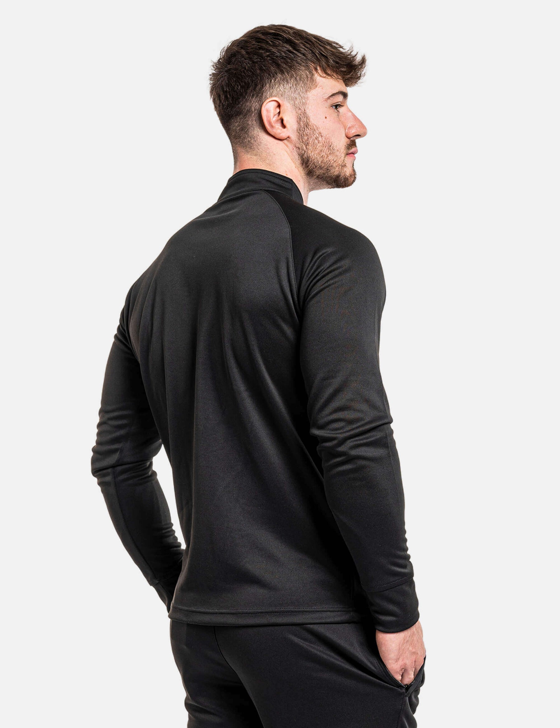 product photo of calisthenics jacket in black back side