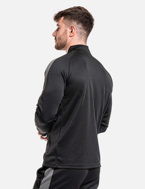 product photo of calisthenics jacket in black/grey back side