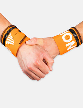 Orange Gornation Wrist wraps with tight fit, adjustable wristband for wrist support and injury prevention